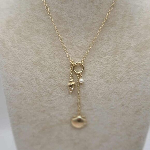 J. Crew Factory Jewelry - J Crew Gold Factory Tone Shell Necklace NWT!  NEW!